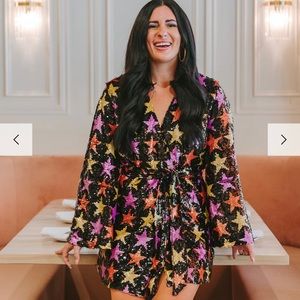 NWOT Buddy Love Wrap Sequin Dress